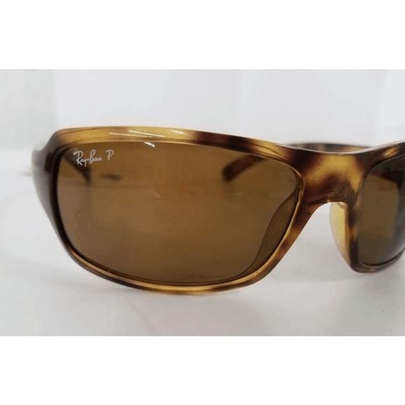 Ray Ban Men's RB4075 Brown Rectangle Sunglasses - Picture 8 of 8